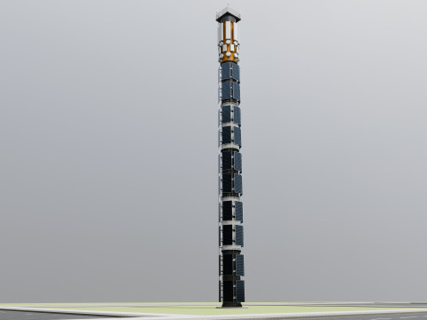 GSM and Solar Tower Modello 3D