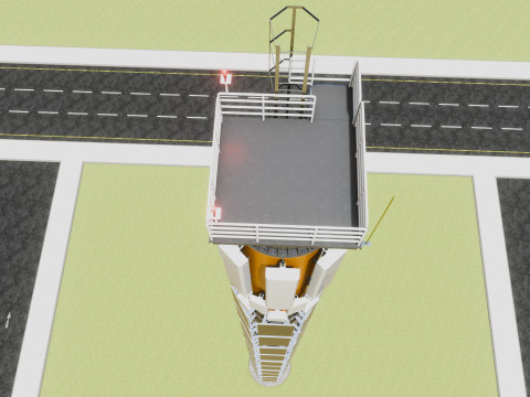 GSM and Solar Tower 3D Model