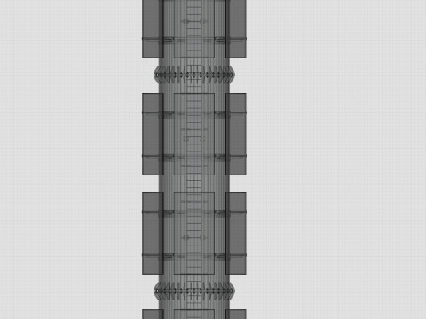 GSM and Solar Tower 3D Model