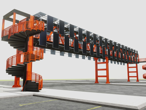 Solar Pedestrian Overpass 3Dモデル