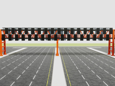 Solar Pedestrian Overpass 3D Model