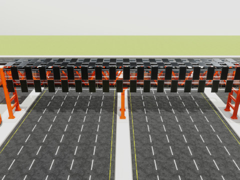 Solar Pedestrian Overpass 3D Model