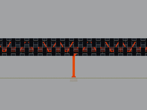 Solar Pedestrian Overpass 3D Model