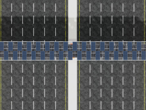 Solar Pedestrian Overpass 3D Model