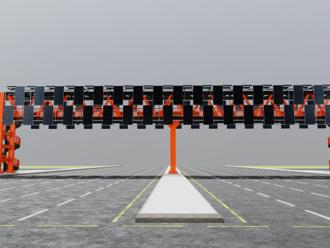 Solar Pedestrian Overpass 3D Model