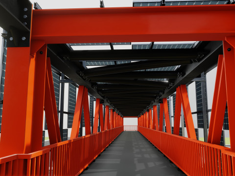 Solar Pedestrian Overpass 3D Model