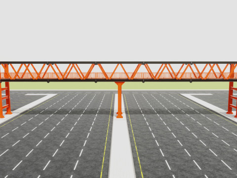 Solar Pedestrian Overpass 3D Model