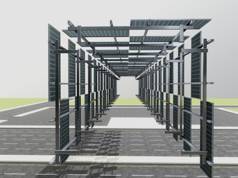 Solar Pedestrian Overpass 3D Model