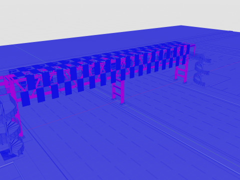 Solar Pedestrian Overpass 3D Model