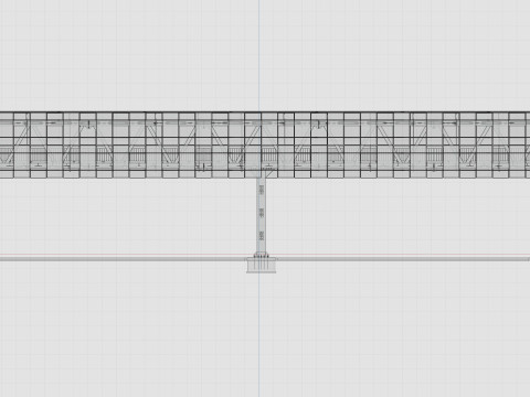 Solar Pedestrian Overpass 3D Model