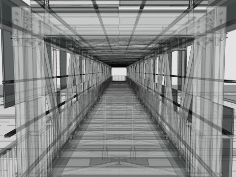 Solar Pedestrian Overpass 3D Model