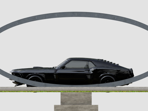ELLIPSE TYPE SOLAR CARPORT TYPE-1 Modello 3D