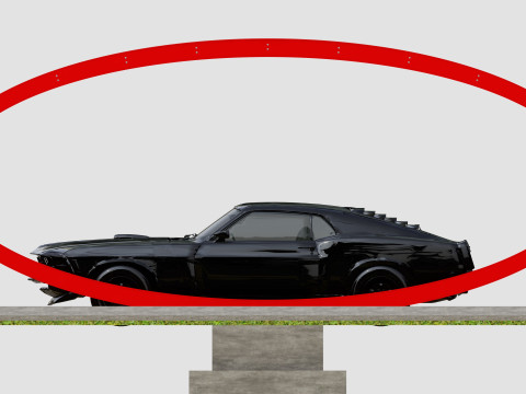 ELLIPSE TYPE SOLAR CARPORT TYPE-1 Modello 3D