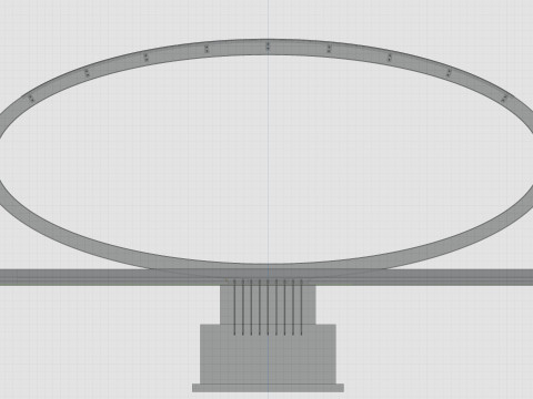ELLIPSE TYPE SOLAR CARPORT TYPE-1 Modello 3D
