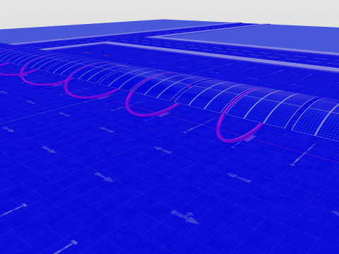 ELLIPSE TYPE SOLAR CARPORT TYPE-1 10 Cars Model 3D