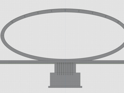 ELLIPSE TYPE SOLAR CARPORT TYPE-1 10 Cars Model 3D