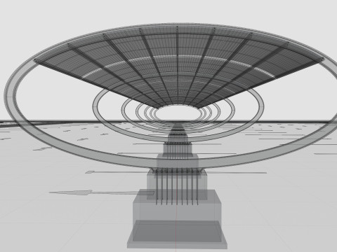 ELLIPSE TYPE SOLAR CARPORT TYPE-1 10 Cars Model 3D