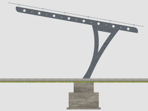 L TYPE SOLAR CARPORT TYPE-2 3D Model