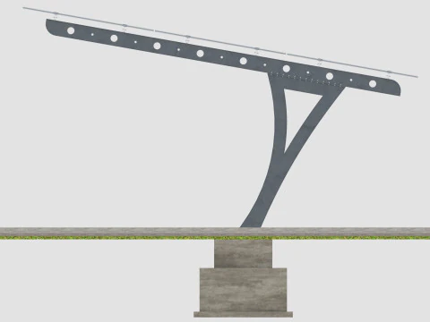 L TYPE SOLAR CARPORT TYPE-2 3D Model