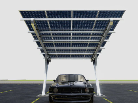 L TYPE SOLAR CARPORT TYPE-2 3D Model