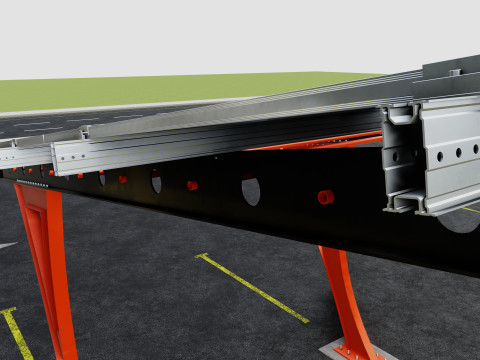 L TYPE SOLAR CARPORT TYPE-2 3D Model