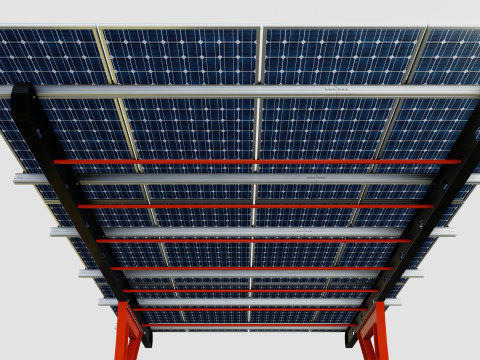 L TYPE SOLAR CARPORT TYPE-2 3D Model