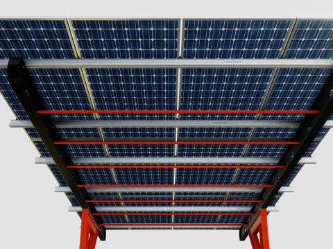 L TYPE SOLAR CARPORT TYPE-2 3D Model