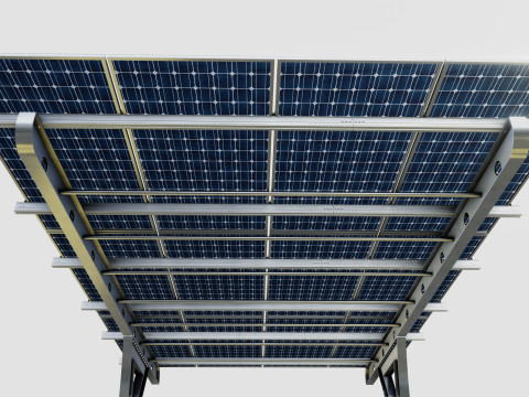 L TYPE SOLAR CARPORT TYPE-2 3D Model