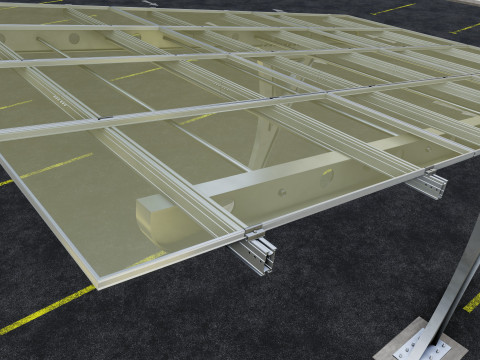 L TYPE SOLAR CARPORT TYPE-2 3D Model