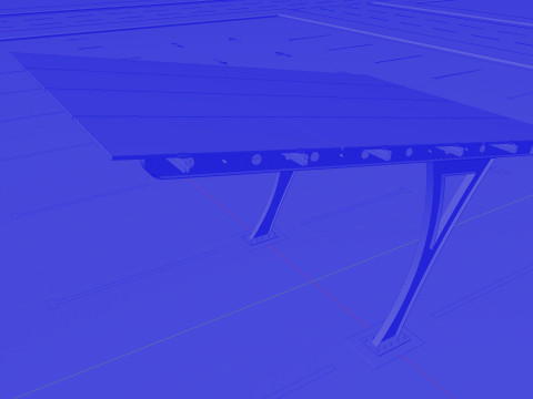 L TYPE SOLAR CARPORT TYPE-2 3D Model