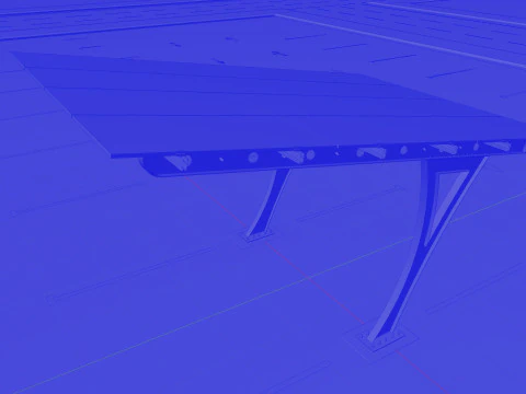 L TYPE SOLAR CARPORT TYPE-2 3D Model