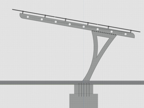L TYPE SOLAR CARPORT TYPE-2 3D Model