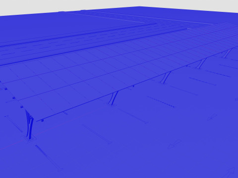 L TYPE SOLAR CARPORT TYPE-2 10 Cars 3D Model