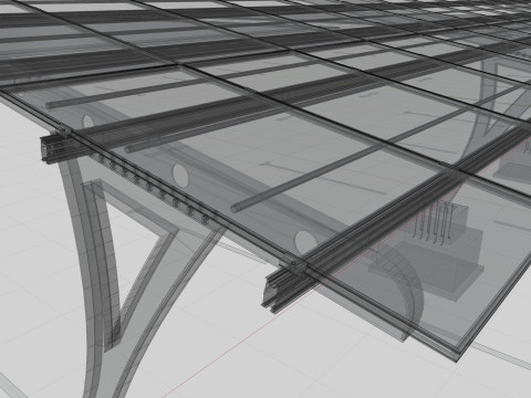 L TYPE SOLAR CARPORT TYPE-2 10 Cars 3D Model