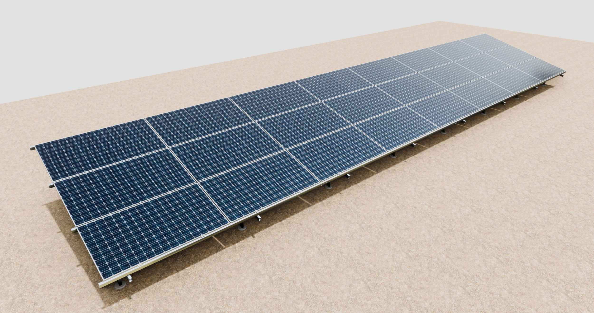 Solar Construction 3x8 Table 3D Model .c4d .max .obj .3ds .fbx .stl .blend 
