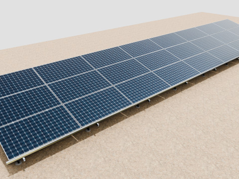 Solar Construction 3x8 Table 3D Model