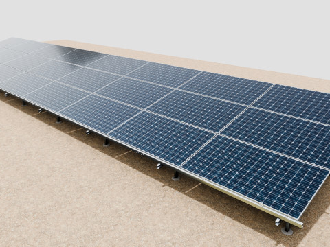 Solar Construction 3x8 Table 3D-Modell