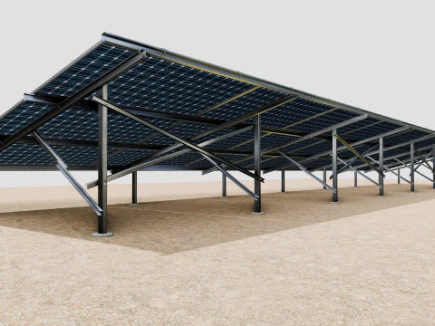 Solar Construction 3x8 Table 3D Model
