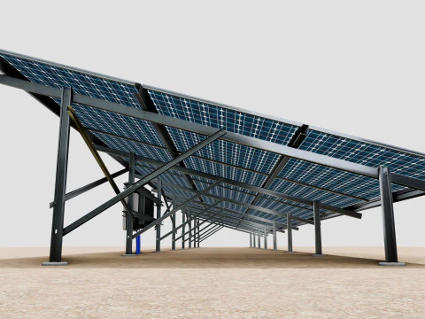 Solar Construction 3x8 Table 3D Model