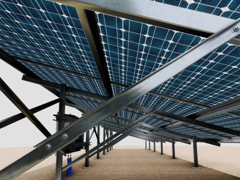 Solar Construction 3x8 Table 3D Model