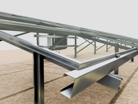 Solar Construction 3x8 Table 3D Model