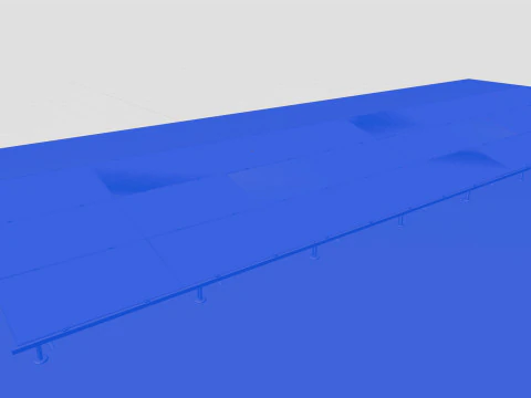Solar Construction 3x8 Table 3D Model