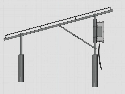 Solar Construction 3x8 Table 3D Model