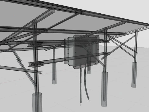 Solar Construction 3x8 Table 3D Model