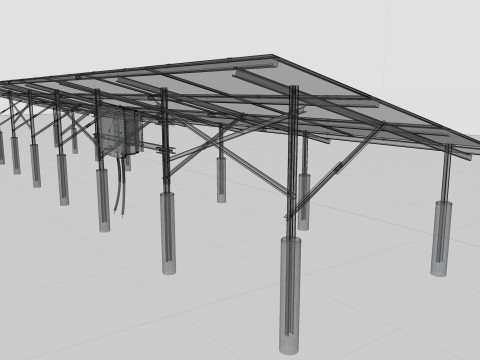 Solar Construction 3x8 Table 3D-Modell