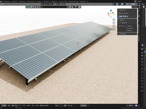 Solar Construction 3x8 Table 3D Model