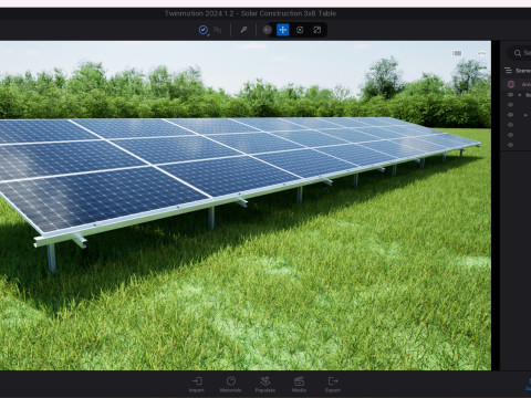 Twinmotion Solar Construction 3x8 Table 3D Model