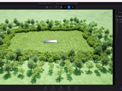 Twinmotion Solar Construction 3x8 Table 3D Model