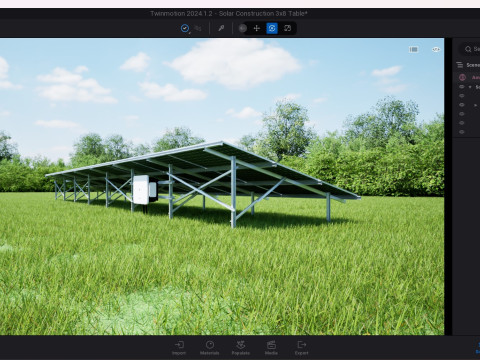 Twinmotion Solar Construction 3x8 Table 3D Model
