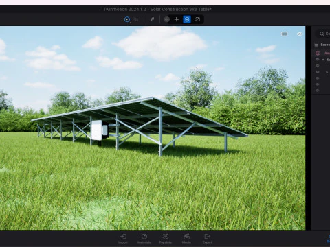 Twinmotion Solar Construction 3x8 Table 3D Model